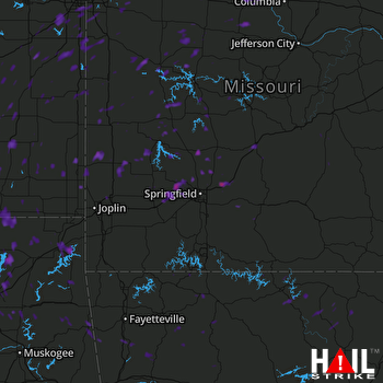 Hail Map Coffeyville, KS 06-30-2017