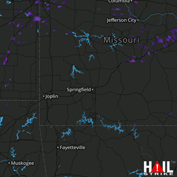 Hail Map Waynesville, MO 07-14-2017