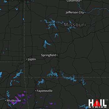 Hail Map Tahlequah, OK 07-23-2017
