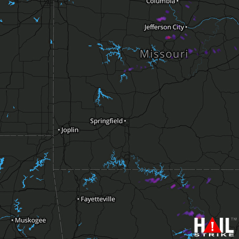 Hail Map Gassville, AR 09-18-2017