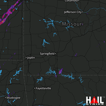 Hail Map Olathe, KS 04-13-2018