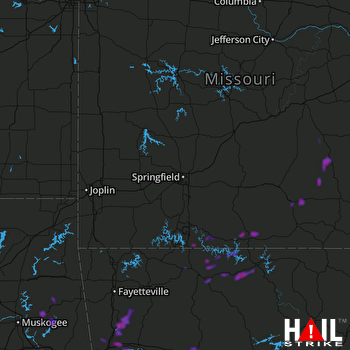 Hail Map Fort Smith, AR 06-09-2018