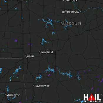 Hail Map Sallisaw, OK 06-24-2018