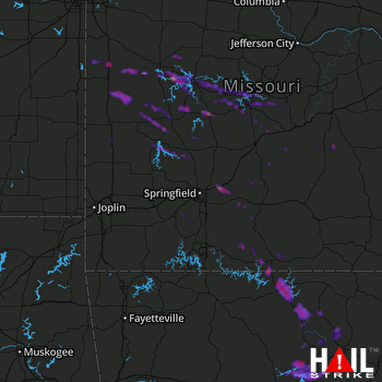 Hail Map Mountain Home, AR 07-20-2018