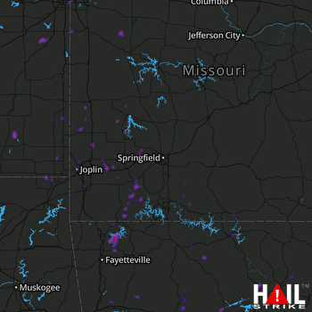 Hail Map Joplin, MO 08-09-2018