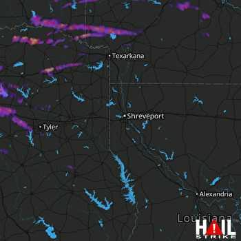 Hail Map Paris, TX 04-22-2017