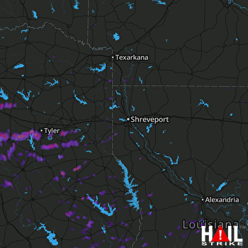 Hail Map Tyler, TX 05-03-2017