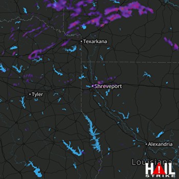 Hail Map Bossier City, LA 05-28-2017