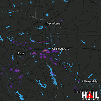 Hail Map Palestine, TX 05-29-2017