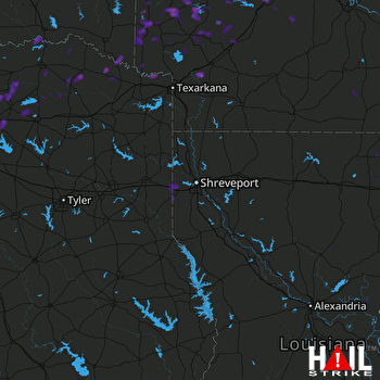 Hail Map De Queen, AR 06-24-2017