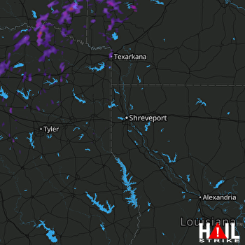 Hail Map Texarkana, TX 10-22-2017