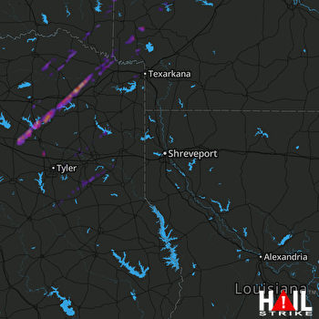 Hail Map Grand Saline, TX 01-22-2018