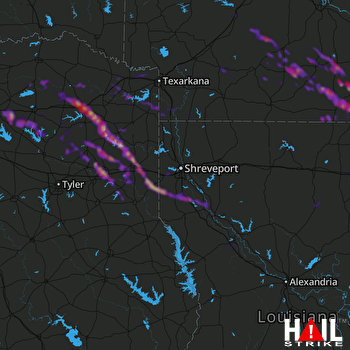 Hail Map Longview, TX 03-11-2018
