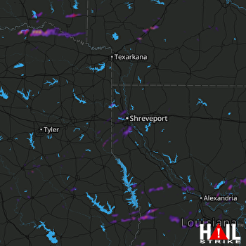 Hail Map Leesville, LA 04-04-2018