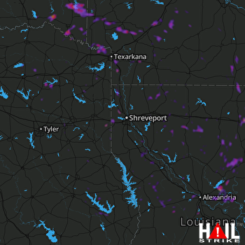 Hail Map Rayville, LA 05-24-2018