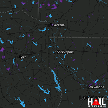 Hail Map Nacogdoches, TX 07-11-2018