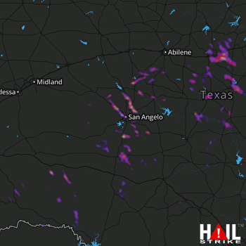 Hail Map Brownwood, TX 10-07-2019