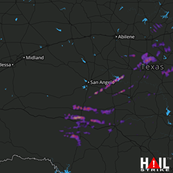 Hail Map Sonora, TX 10-21-2019