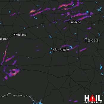 Hail Map Anson, TX 03-18-2020