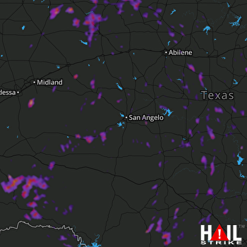Hail Map Stephenville, TX 05-25-2020
