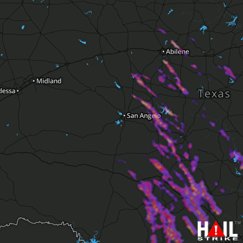 Hail Map Kerrville, TX 05-28-2020