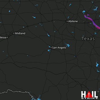 Hail Map Ranger, TX 04-22-2017