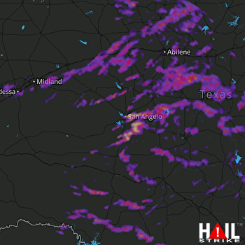 Hail Map Odessa, TX 05-19-2017