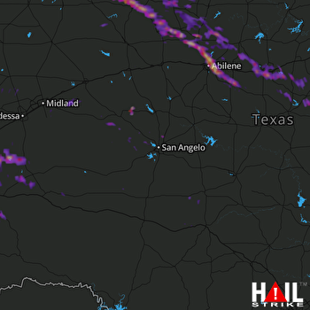 Hail Map Abilene, TX 05-23-2017