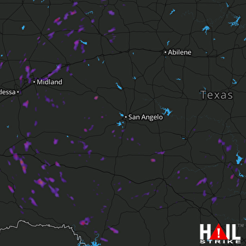 Hail Map Gardendale, TX 06-04-2017