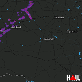 Hail Map Midland, TX 06-15-2017