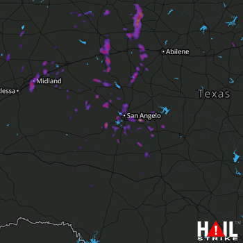 Hail Map Midland, TX 06-24-2017