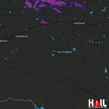 Hail Map Aspermont, TX 07-01-2017