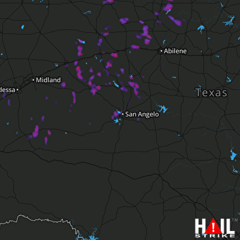 Hail Map Hamlin, TX 07-05-2017
