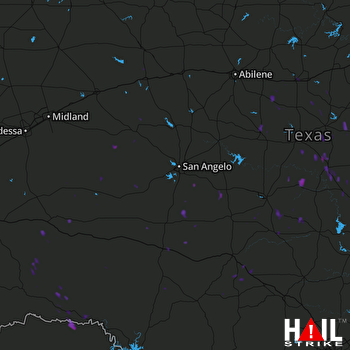 Hail Map Richland Springs, TX 07-05-2017