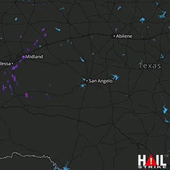 Hail Map Midland, TX 07-22-2017