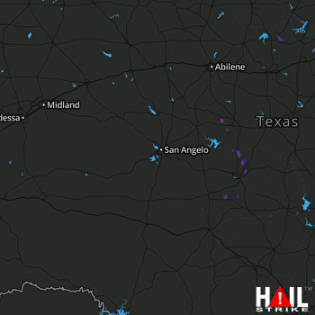 Hail Map Burnet, TX 07-24-2017