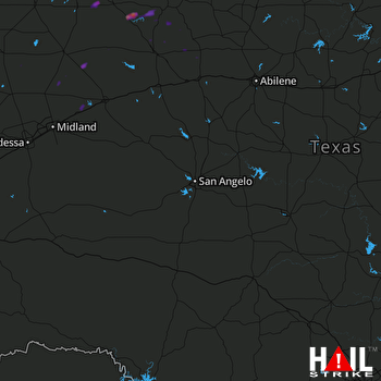 Hail Map SAN ANGELO 08-23-2017