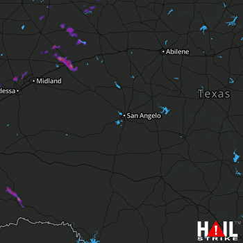 Hail Map Big Spring, TX 09-19-2017
