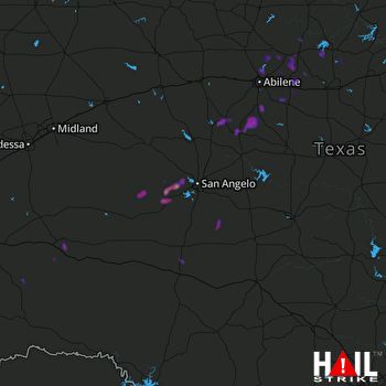 Hail Map Tuscola, TX 09-20-2017
