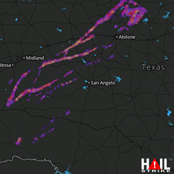 Hail Map Sweetwater, TX 03-27-2018