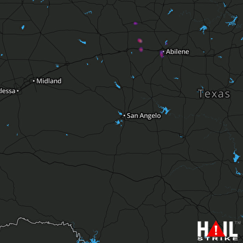 Hail Map Abilene, TX 05-25-2018