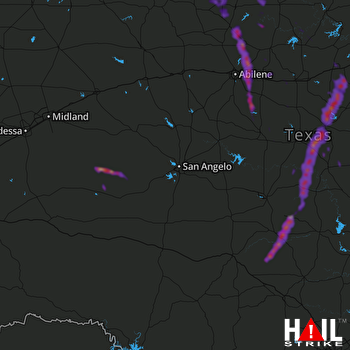 Hail Map Lampasas, TX 05-26-2018