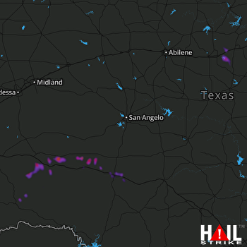 Hail Map Ozona, TX 06-03-2018