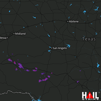 Hail Map Ozona, TX 06-03-2018