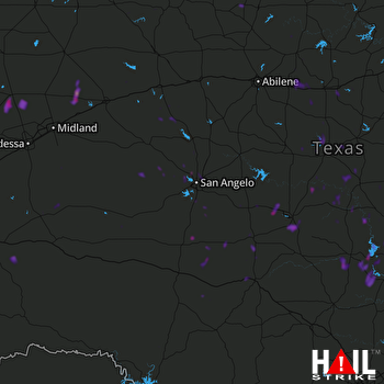 Hail Map Andrews, TX 06-04-2018