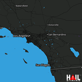 Hail Map SANTA ANA MT 09-07-2017