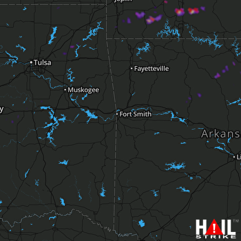 Hail Map Billings, MO 02-07-2019