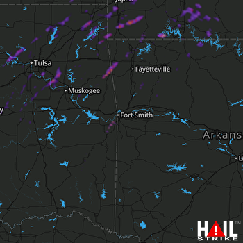 Hail Map Broken Arrow, OK 04-30-2019