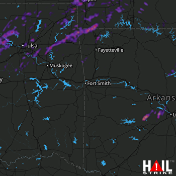 Hail Map Broken Arrow, OK 05-21-2019