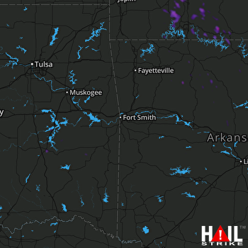 Hail Map Mcalester, OK 08-20-2019